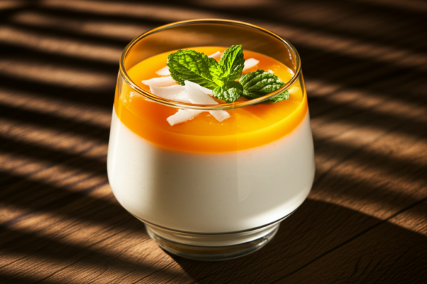 The Bali Sunset Coconut Mango Panna Cotta