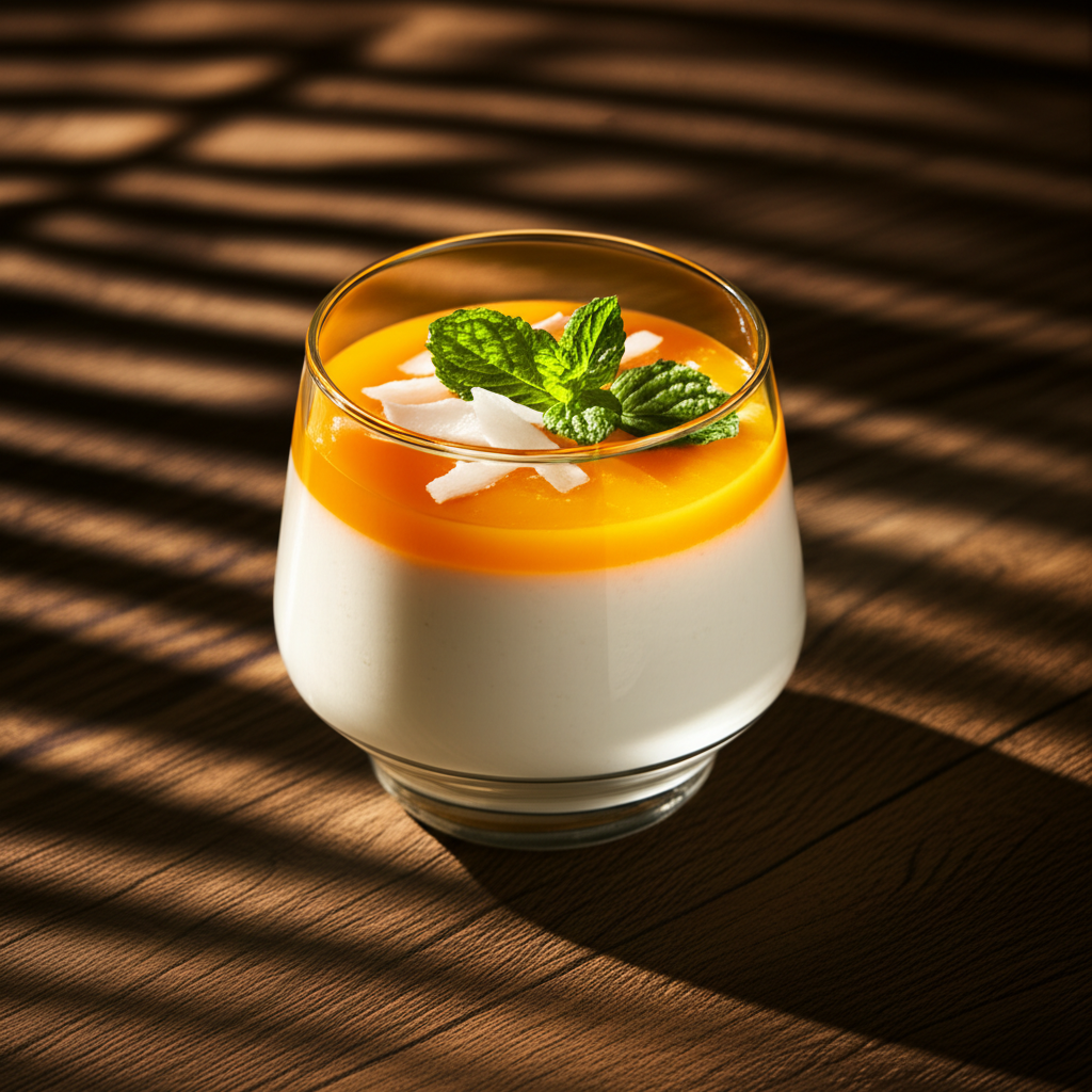 The Bali Sunset Coconut Mango Panna Cotta
