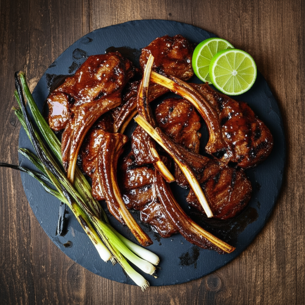 The Midnight Rodeo Maple-Chipotle Lamb Chops