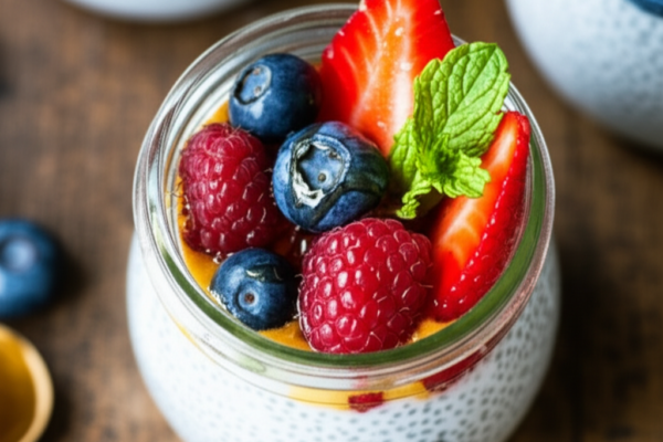 Cloud Nine Chia Pudding with Fresh Berries