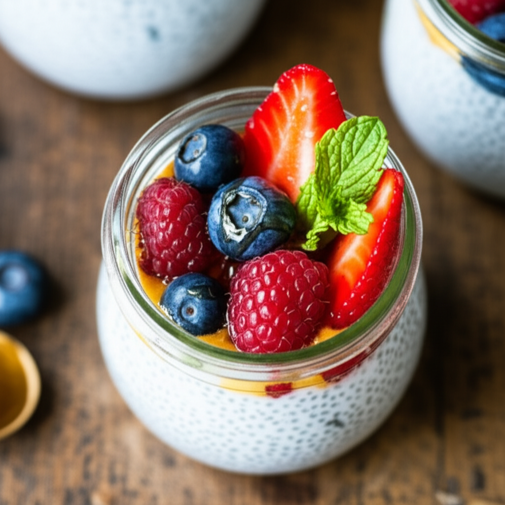 Cloud Nine Chia Pudding with Fresh Berries
