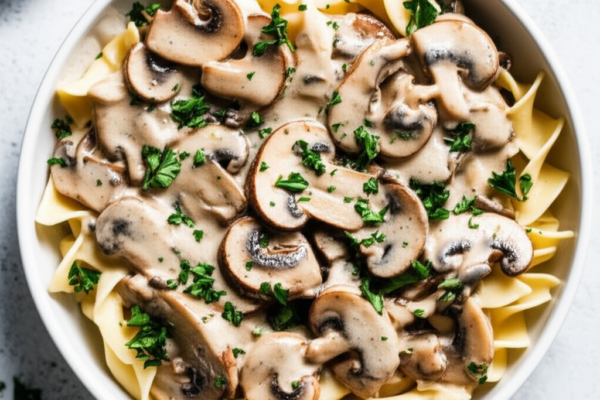 Creamy Vegan Mushroom Stroganoff