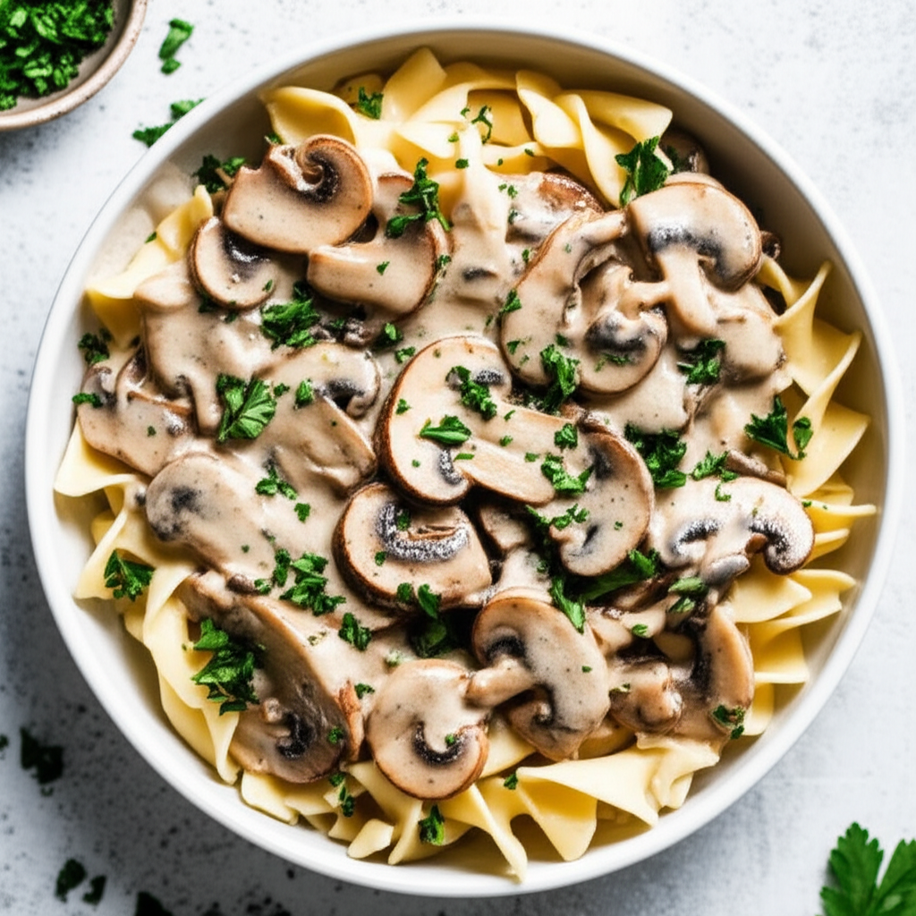 Creamy Vegan Mushroom Stroganoff
