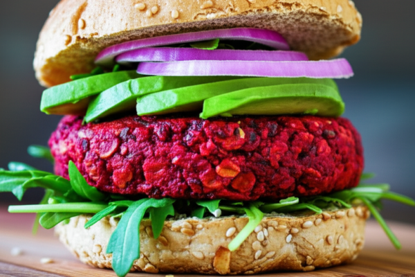 The Crimson Gladiator Beet Burger