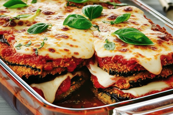 Crispy Baked Eggplant Parmesan