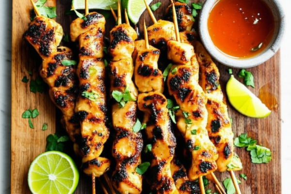 Easy Grilled Honey Lime Chicken Skewers