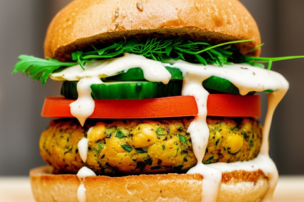 The Golden Temple Cashew & Chickpea Burger
