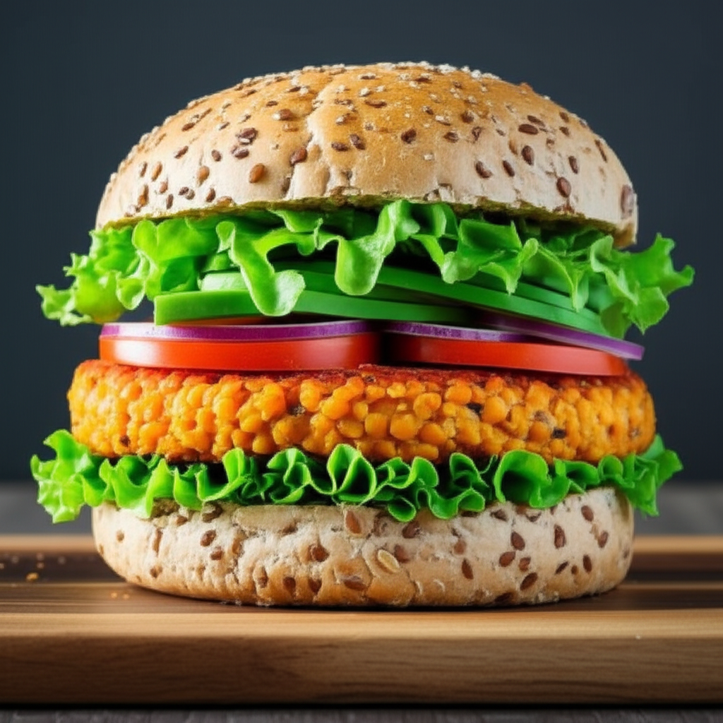 Crispy Red Lentil Burgers (Gluten Free & Vegan)