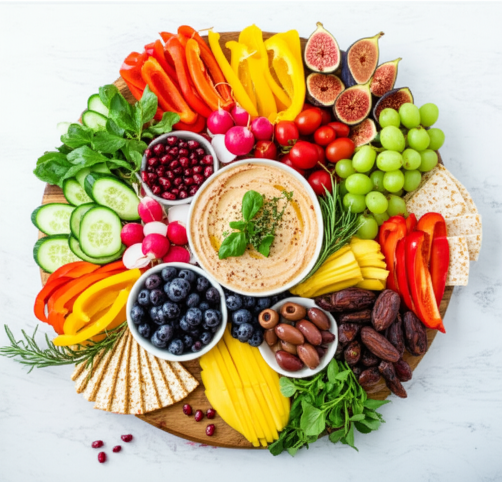 Plant-Based Charcuterie Board (Low-Fat, Allergen-Free)