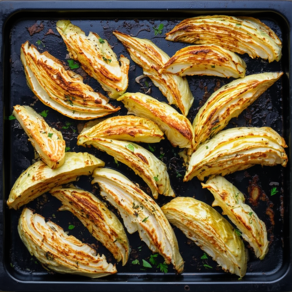 Crispy Roasted Cabbage Wedges