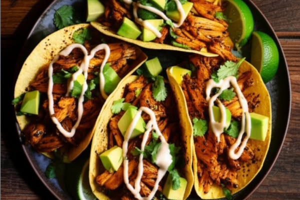 The Street Fiesta Pulled Jackfruit Tacos