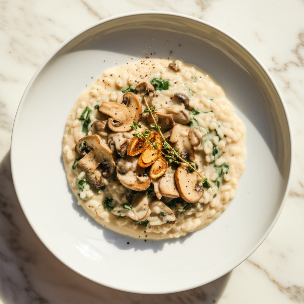 Velvet Coconut Mushroom Risotto