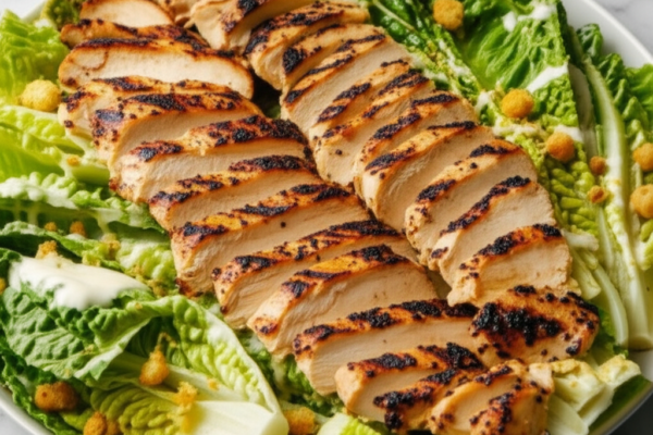 Warm Grilled Chicken Caesar Salad