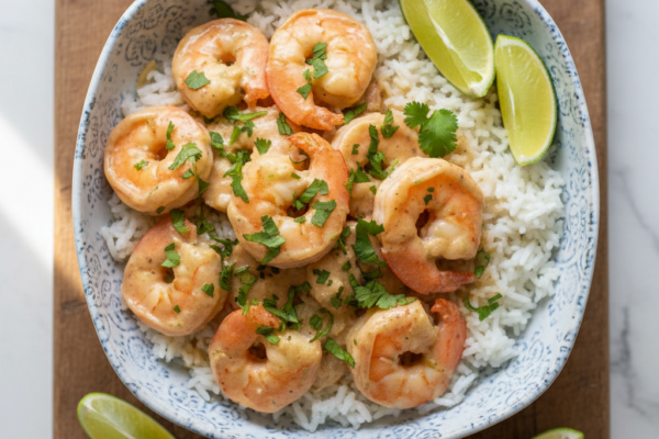 10-Minute Coconut Lime Shrimp Bowls
