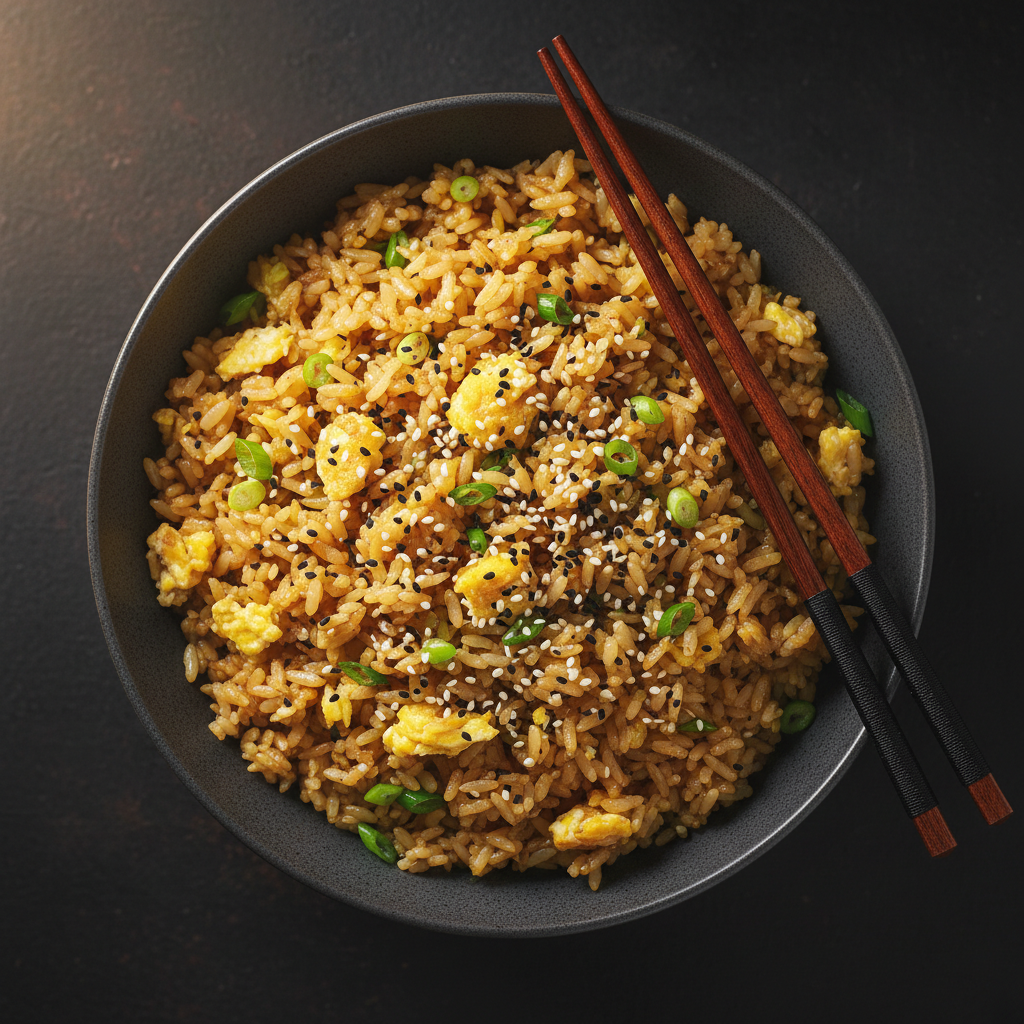 10-Minute Sesame Egg Fried Rice