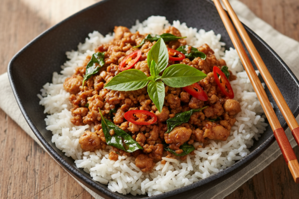 10-Minute Thai Basil Chicken Stir-Fry