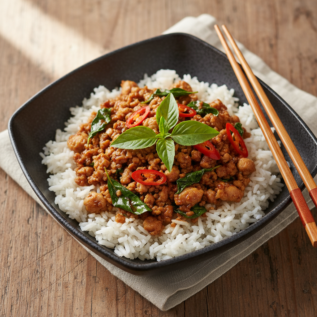 10-Minute Thai Basil Chicken Stir-Fry