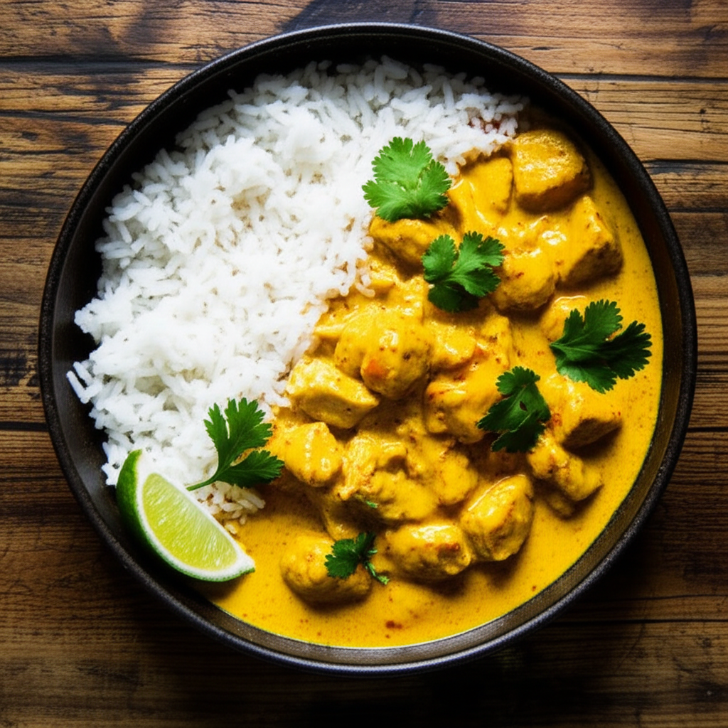 15-Minute Coconut Curry Chicken Bowl
