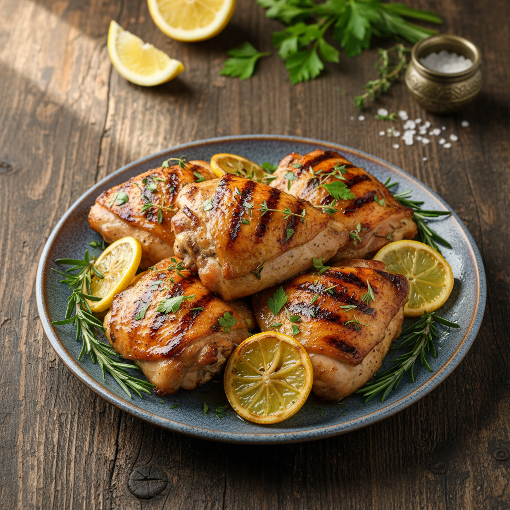 Easy Grilled Lemon Herb Chicken Thighs