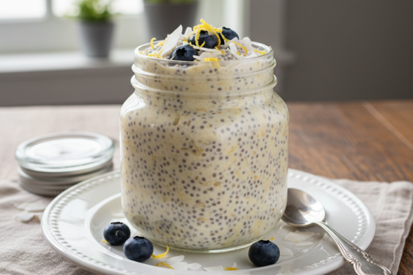 Creamy Coconut Lemon Chia Pudding (Dairy-Free, No-Cook)