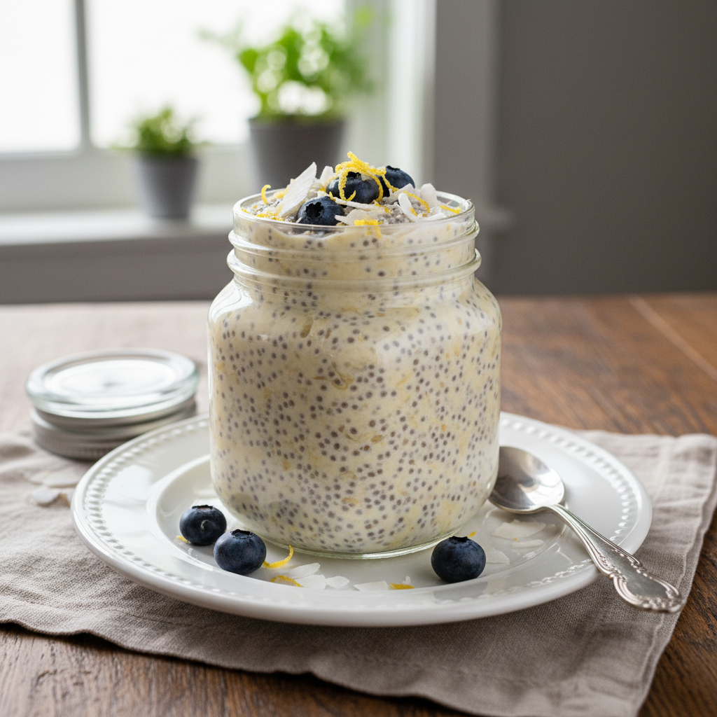 Creamy Coconut Lemon Chia Pudding (Dairy-Free, No-Cook)
