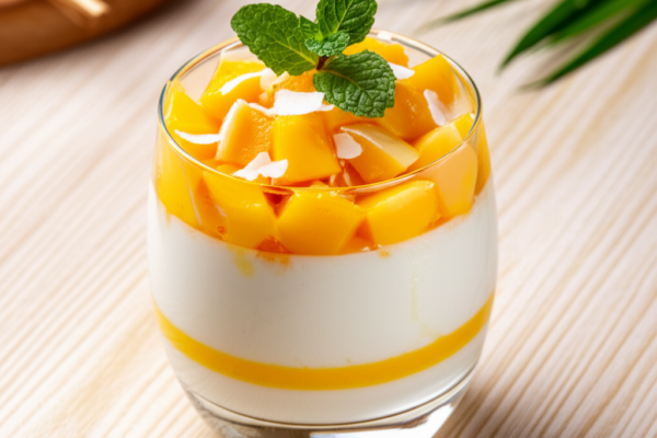Coconut Mango Panna Cotta (Dairy-Free, Vegan)