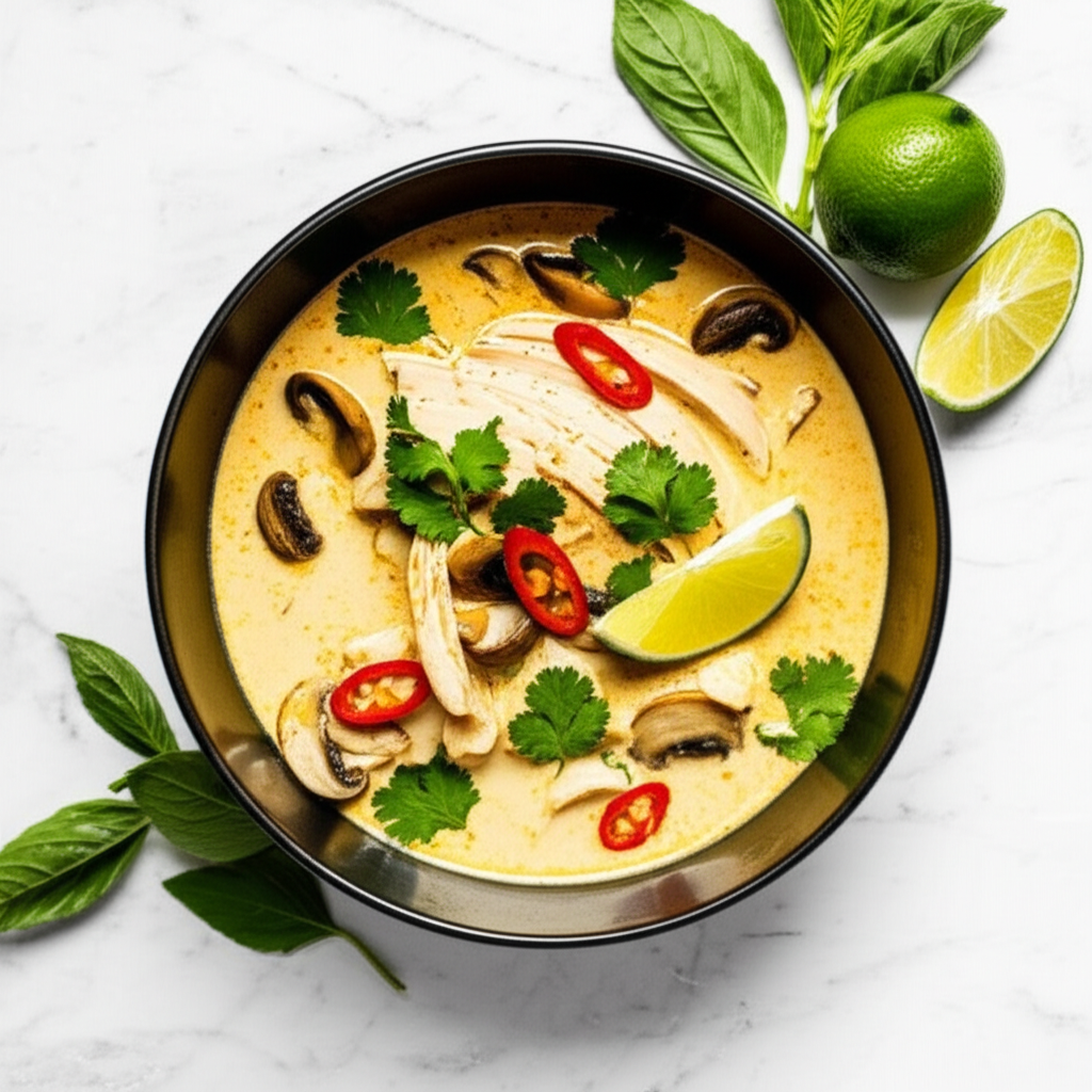 Creamy Thai Coconut Chicken Soup