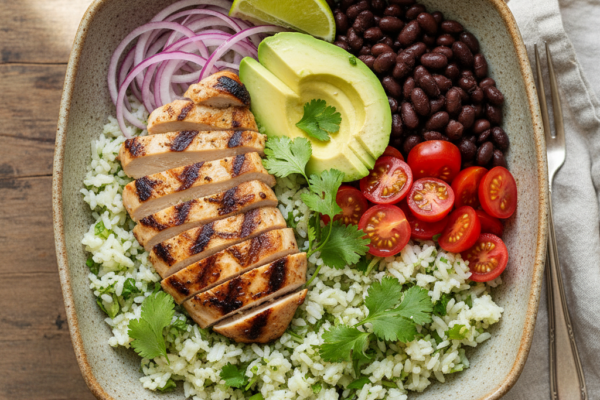 Easy Chicken Avocado Bowl
