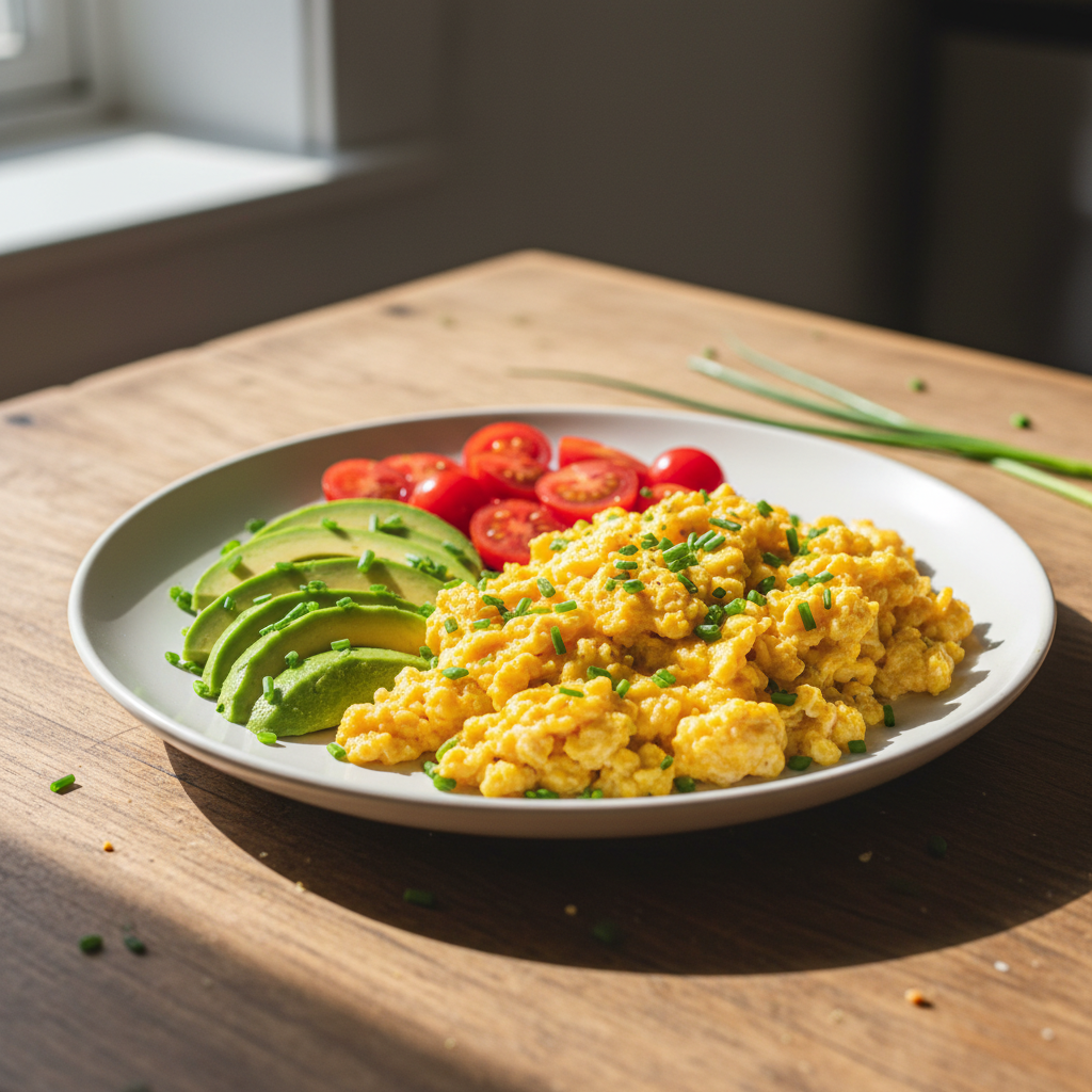 Easy 5-Minute Golden Turmeric Scrambled Eggs