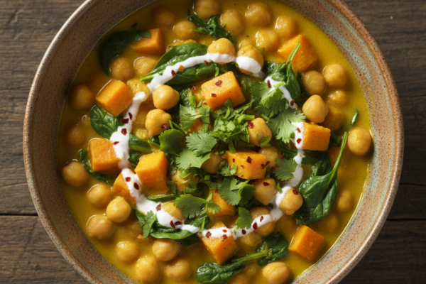 Easy One-Pot Vegan Golden Turmeric Chickpea Stew