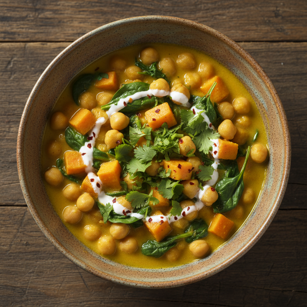 Easy One-Pot Vegan Golden Turmeric Chickpea Stew