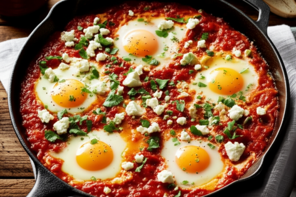 Easy Shakshuka Recipe (Eggs in Spiced Tomato Sauce)