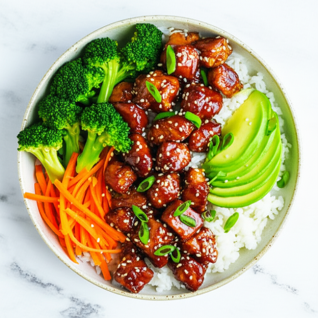 Easy Teriyaki Chicken Rice Bowl
