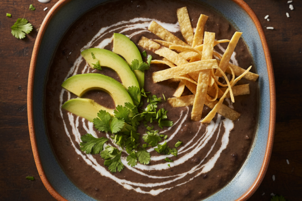 Easy Vegan Black Bean Soup (One-Pot)