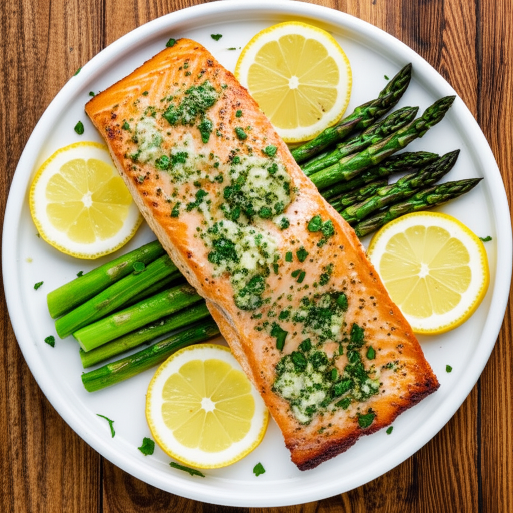 Garlic Herb Pan-Seared Salmon