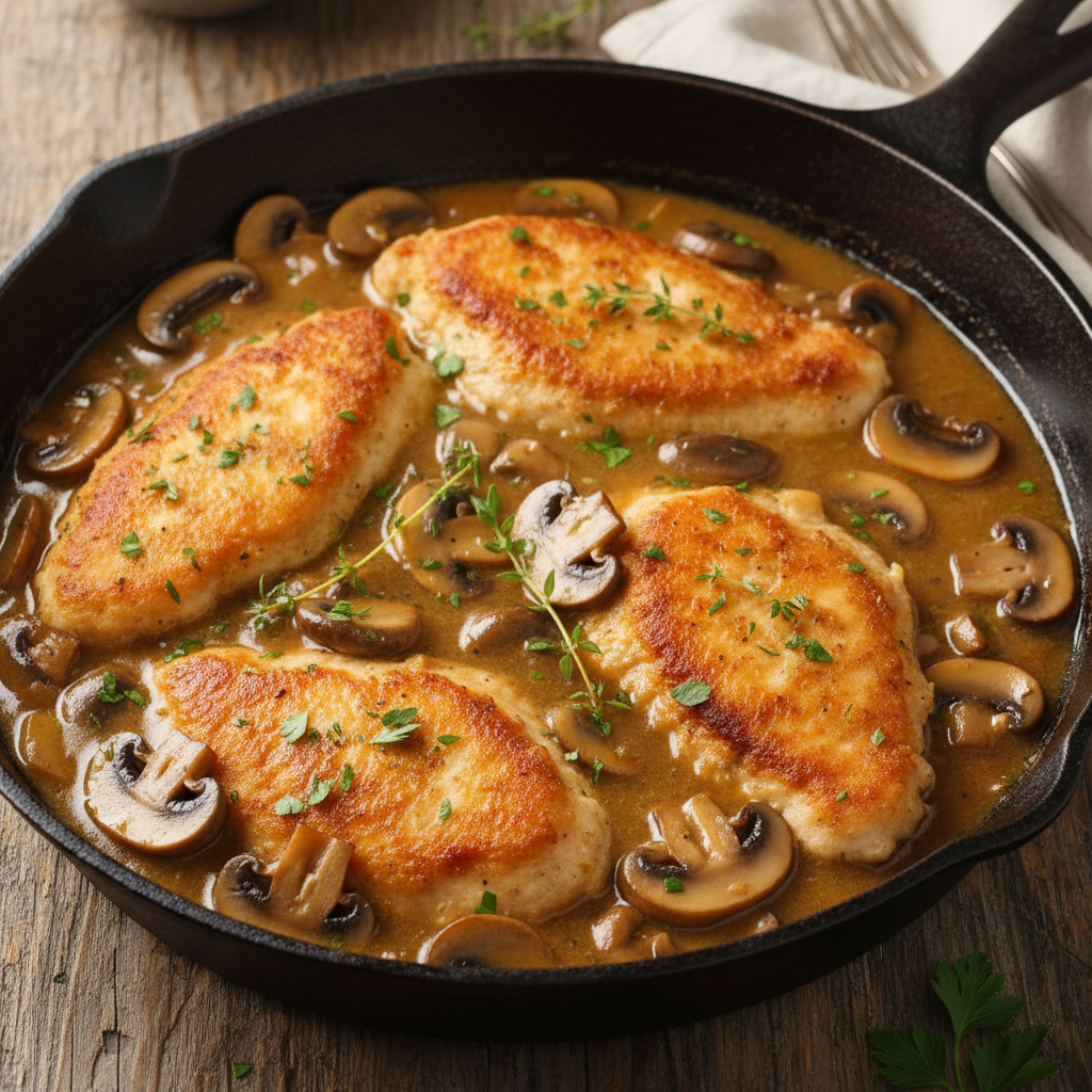 Gluten-Free Chicken Marsala Skillet