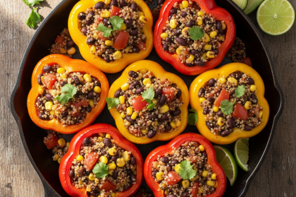 Gluten-Free Mexican Quinoa Stuffed Peppers