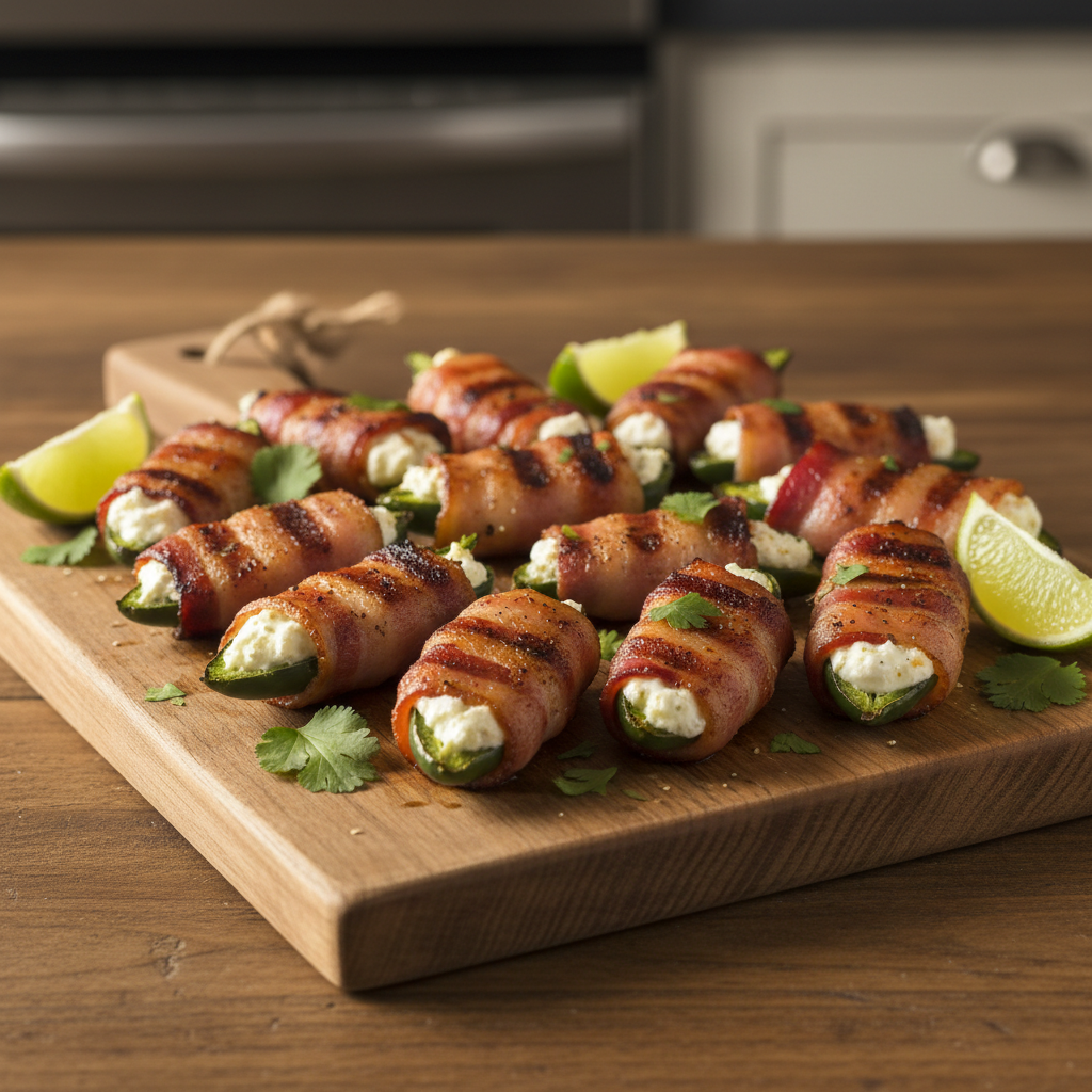 Easy Grilled Bacon-Wrapped Jalapeño Poppers