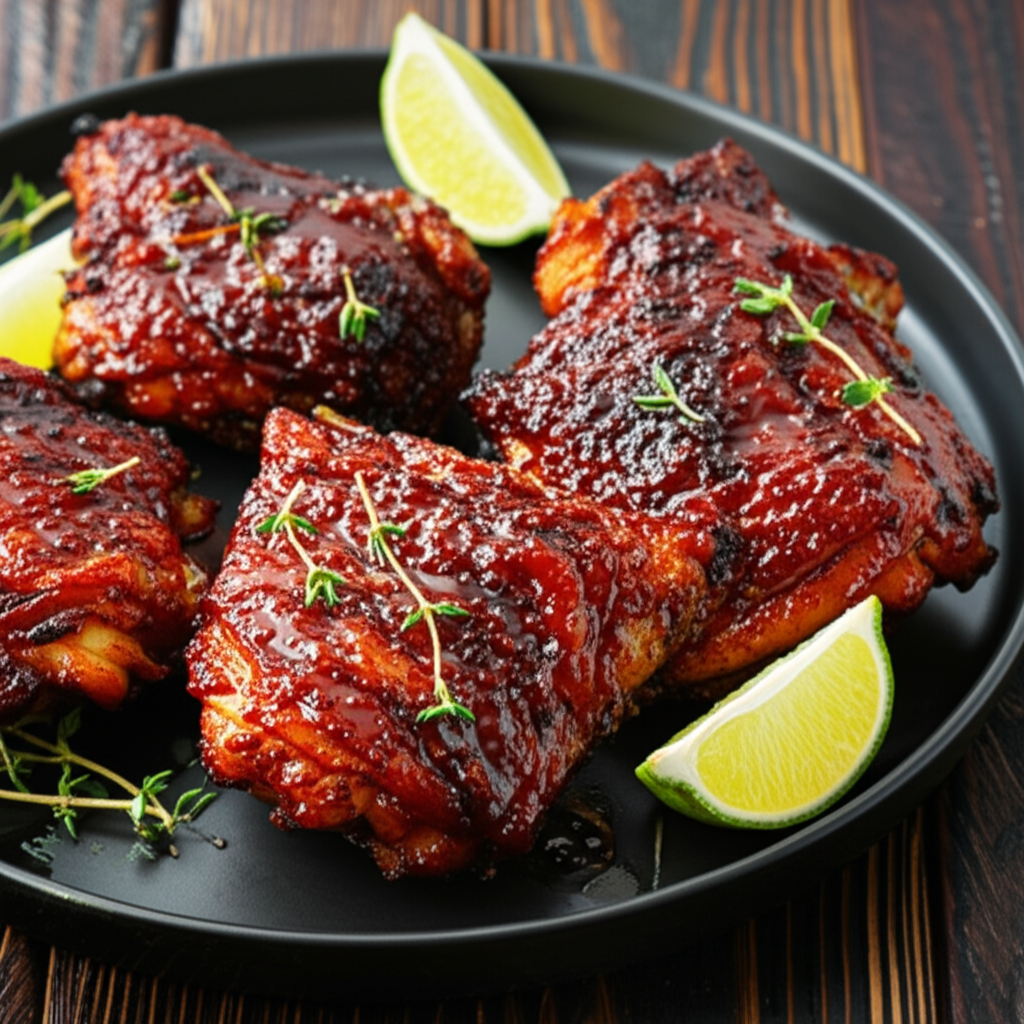 Grilled Jamaican Jerk Chicken Thighs