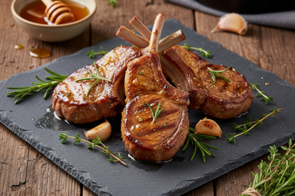 Honey Garlic Lamb Chops Skillet