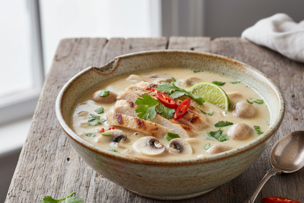 Easy Thai Coconut Chicken Soup (Tom Kha Gai)