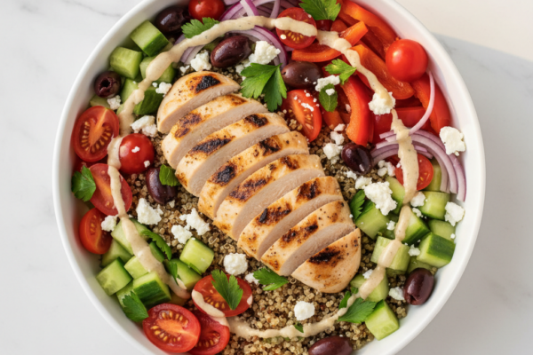 Easy Mediterranean Chicken Power Bowl