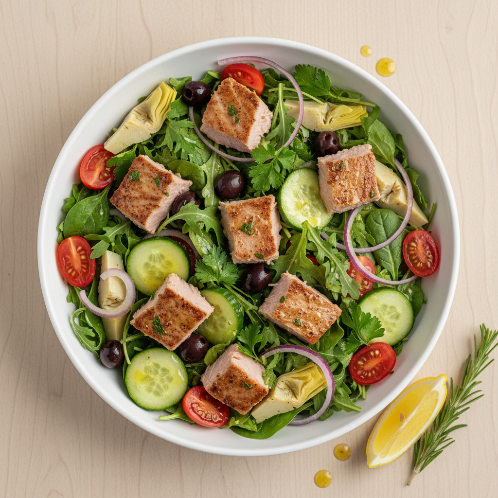 Easy Mediterranean Tuna Salad Bowl (No Cook, 10 Minutes)