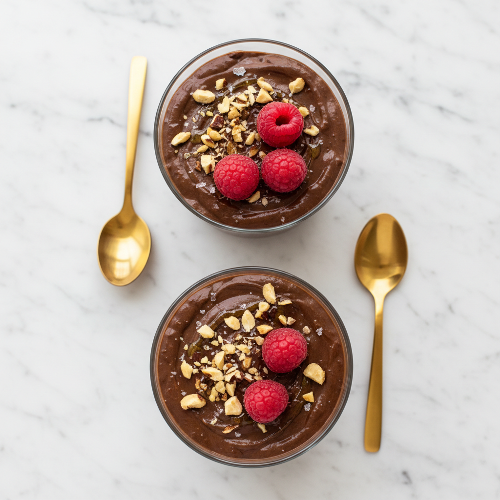 No-Bake Chocolate Avocado Pudding (Vegan, Dairy-Free, 5 Minutes)