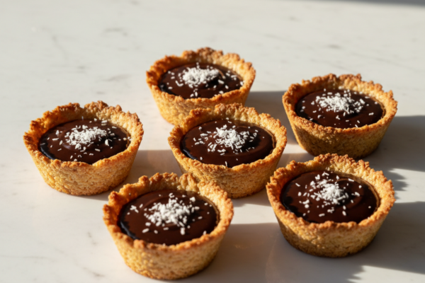 No-Bake Coconut Chocolate Tart Cups