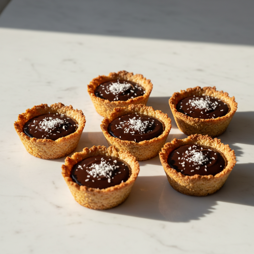 No-Bake Coconut Chocolate Tart Cups