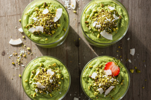 No-Bake Matcha Coconut Cream Cups
