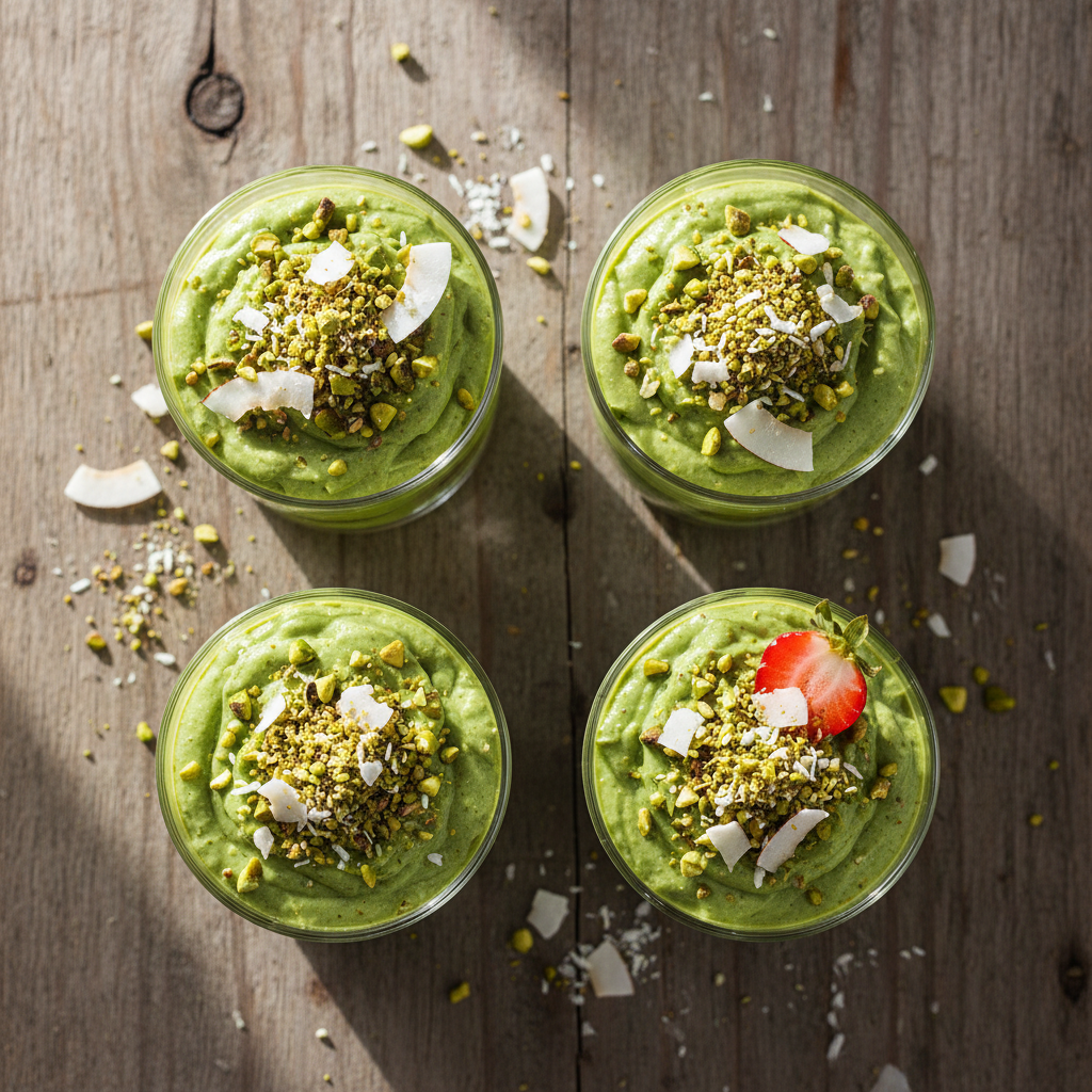 No-Bake Matcha Coconut Cream Cups