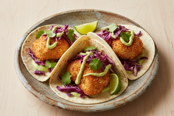 Crispy Air Fryer Coconut Cauliflower Tacos