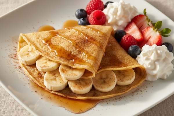 Easy Stovetop Cinnamon Banana Crepes (Gluten-Free)